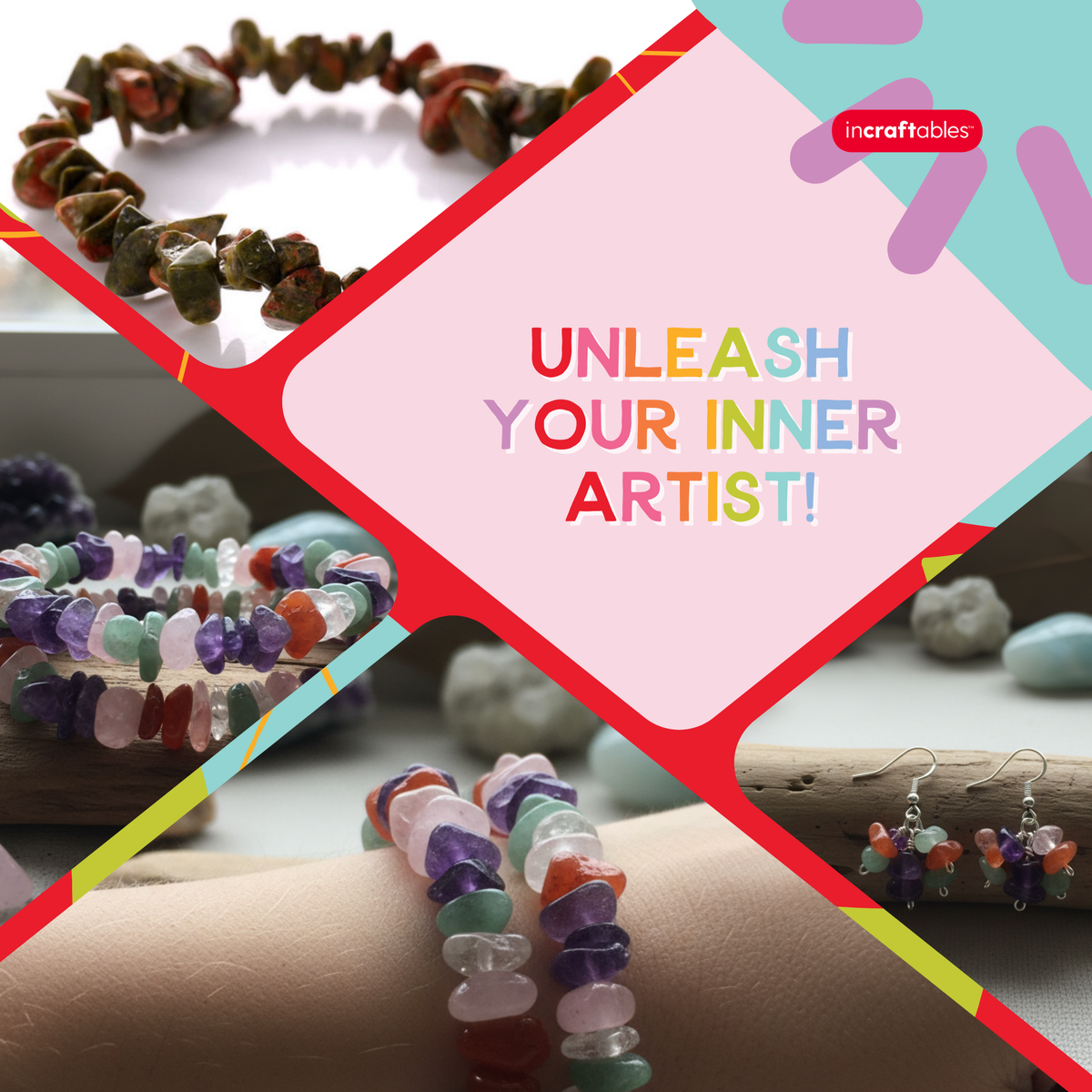 Incraftables Gemstone Beads Kit