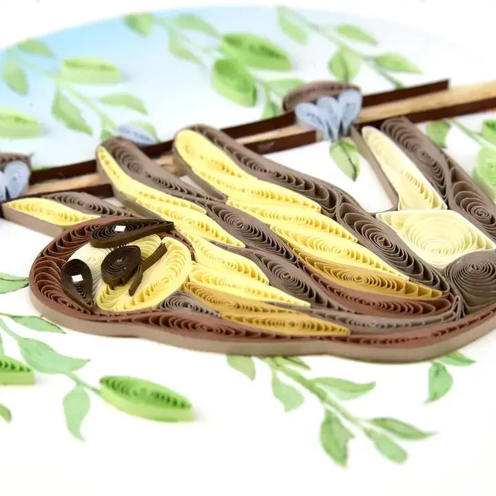 Sloth Quilling Card