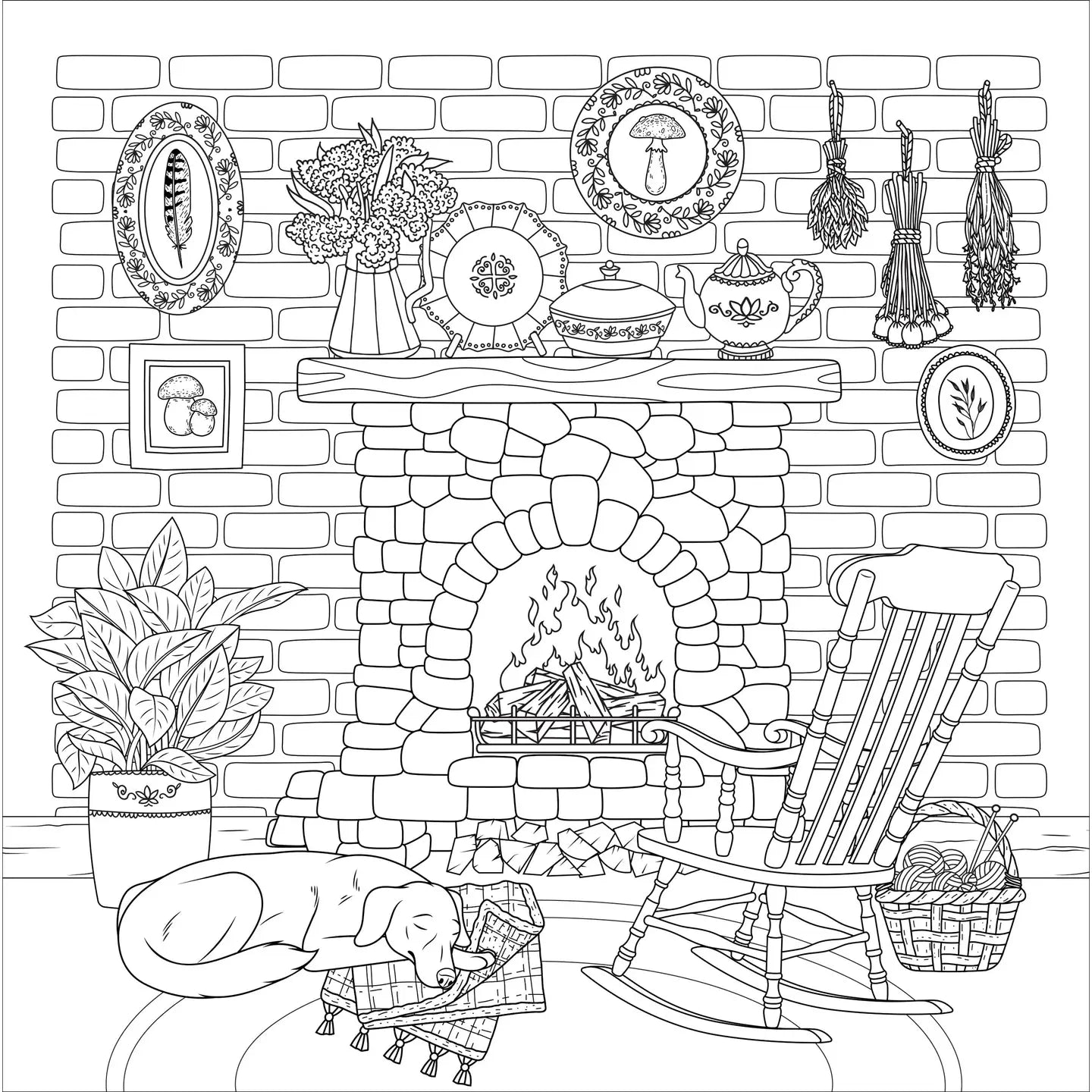 Cottagecore Artist Coloring Book