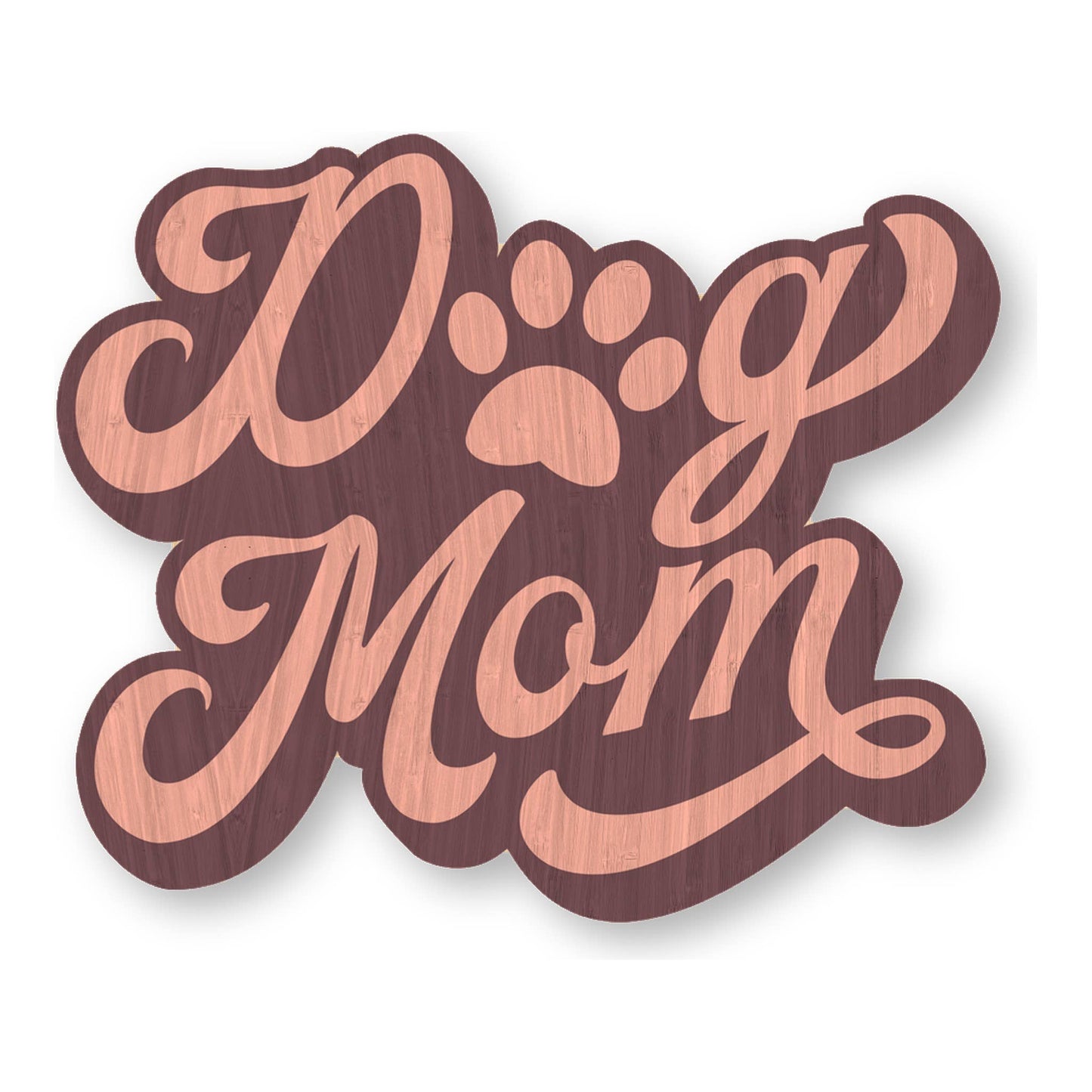 Dog Mom - Bamboo Wood Sticker
