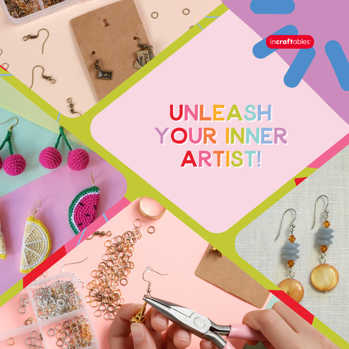 Incraftables 5-Color Earring Making Kit
