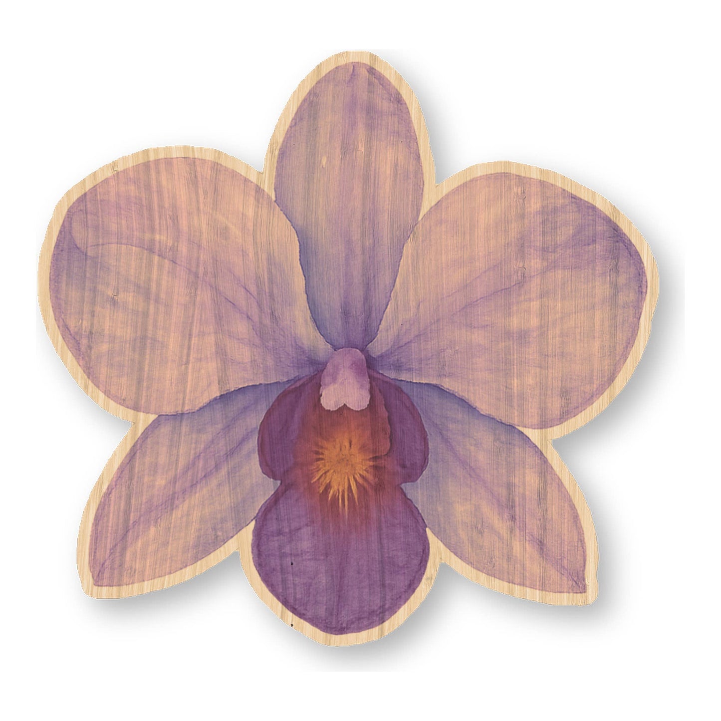 Orchid - Tropical Flower Bamboo Wood Sticker
