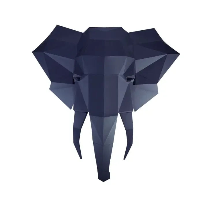 Elephant Head 3D Papercraft Origami Wall Art