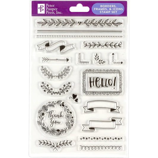 Borders, Frames, And Icons Stamp Set