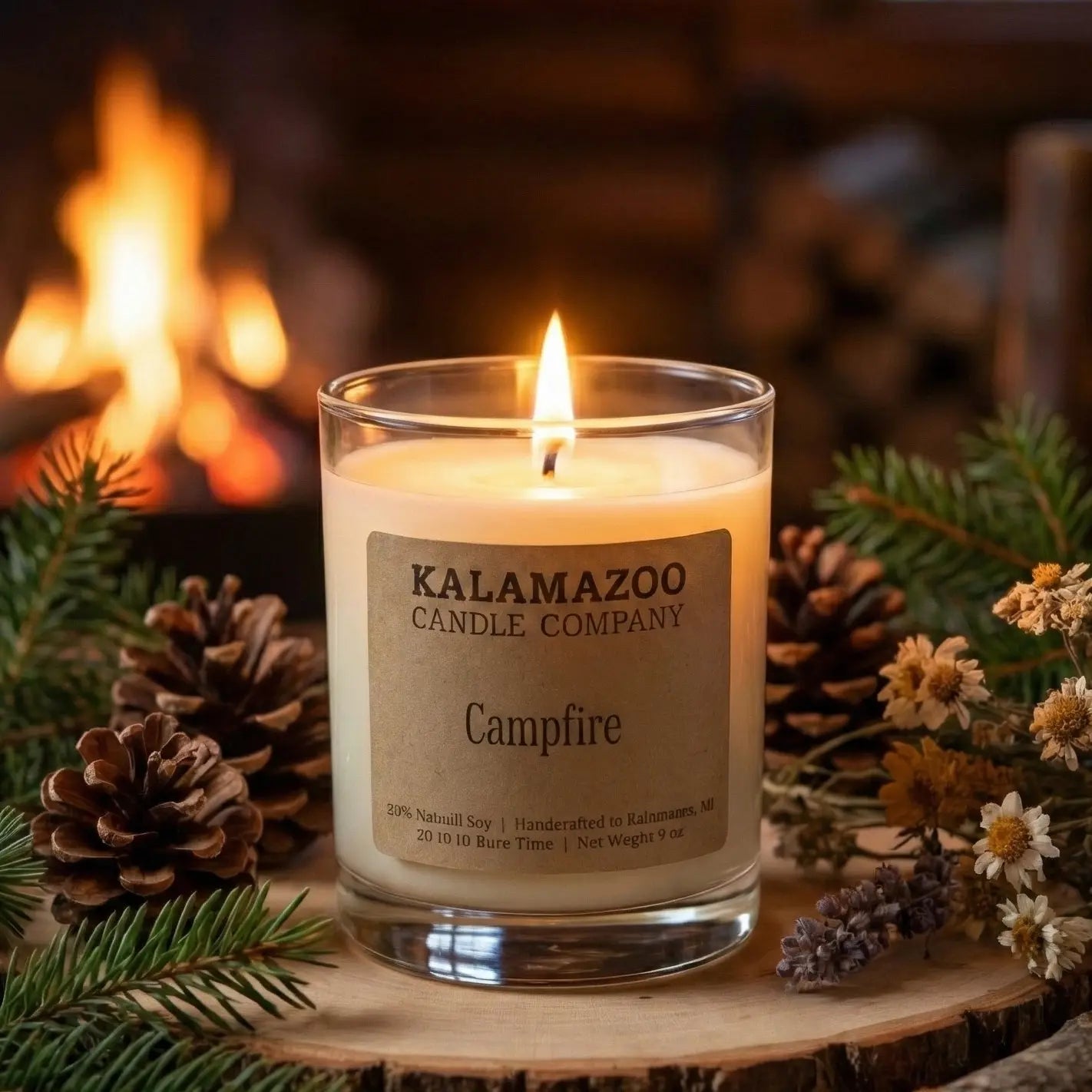 Campfire Candle 10oz-Kalamazoo