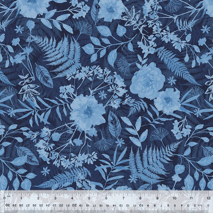 Windham Fabric - Blue Botanical