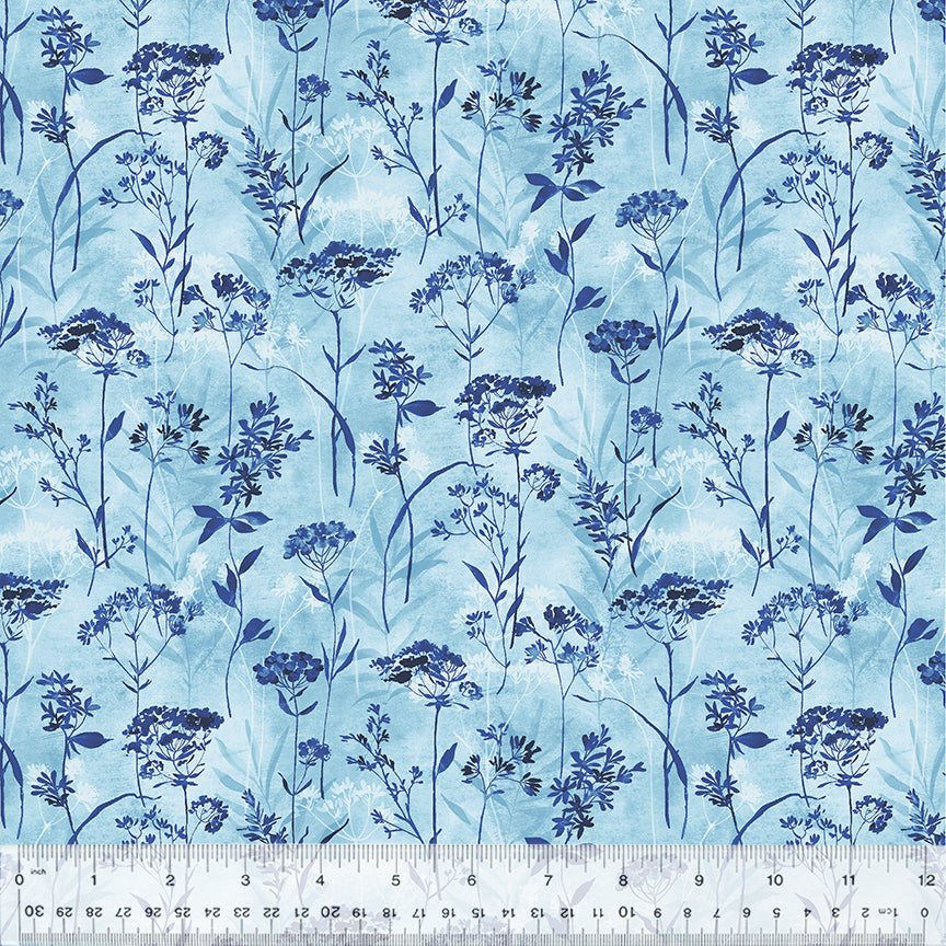 Windham Fabric - Blue Botanical