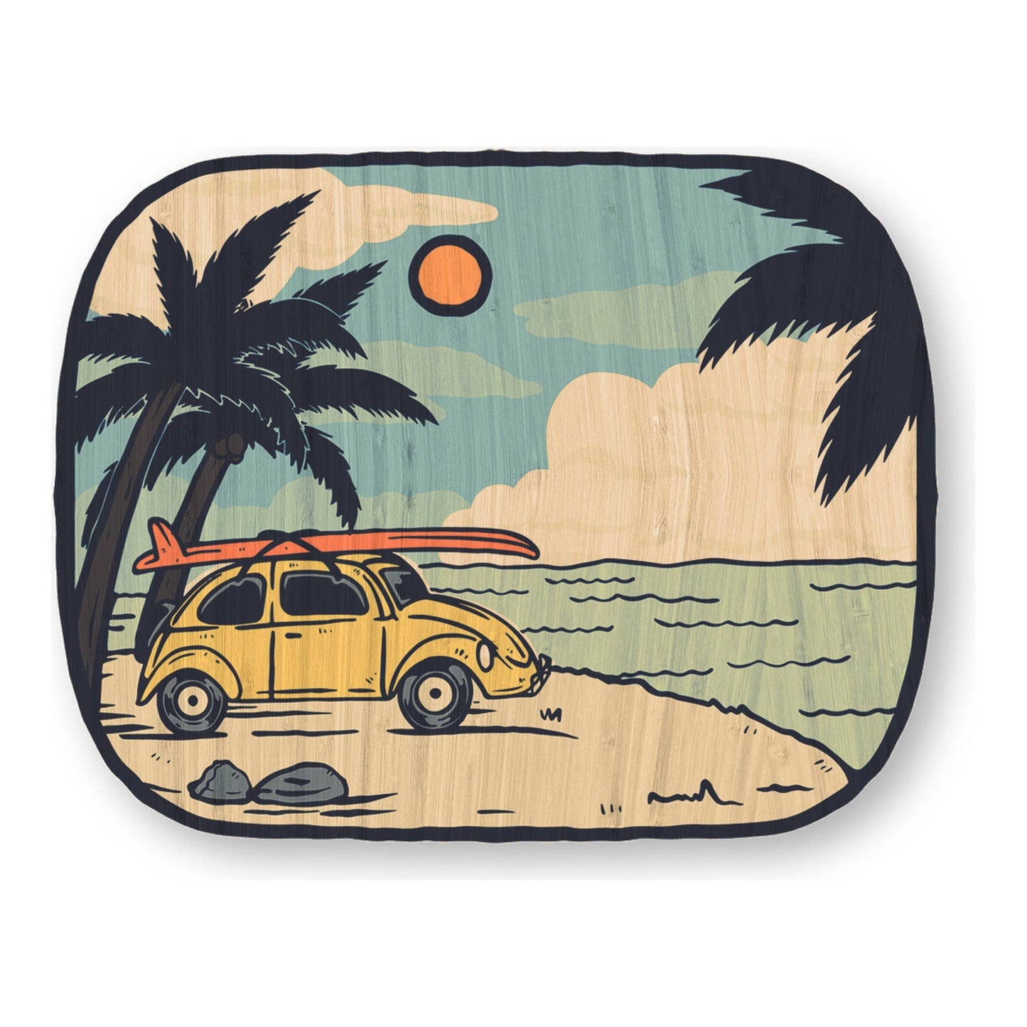 VW Cruzin' - Bamboo Wood Sticker