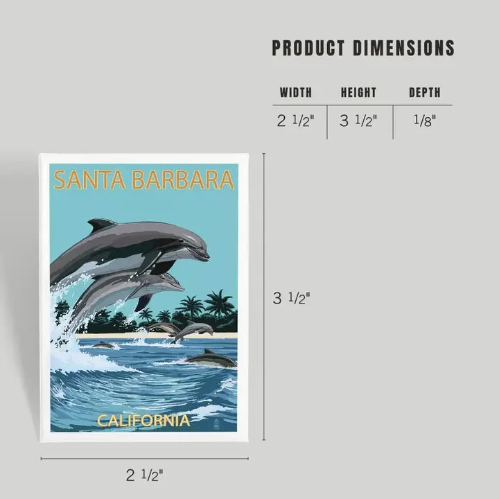 Dolphins Santa Barbara Magnet