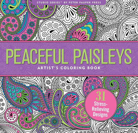 Peaceful Paisleys Artists Coloring Book