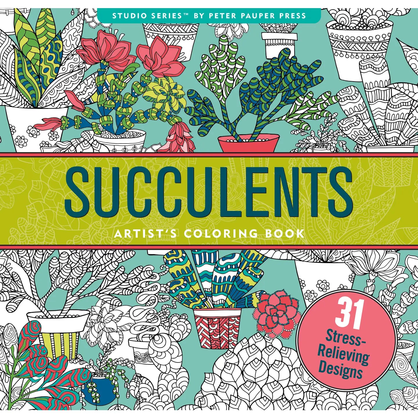 Succulents Artists Coloring Book