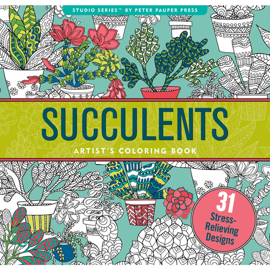 Succulents Artists Coloring Book