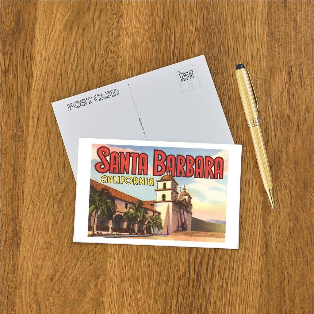 Santa Barbara Post Cards - Retro Mission