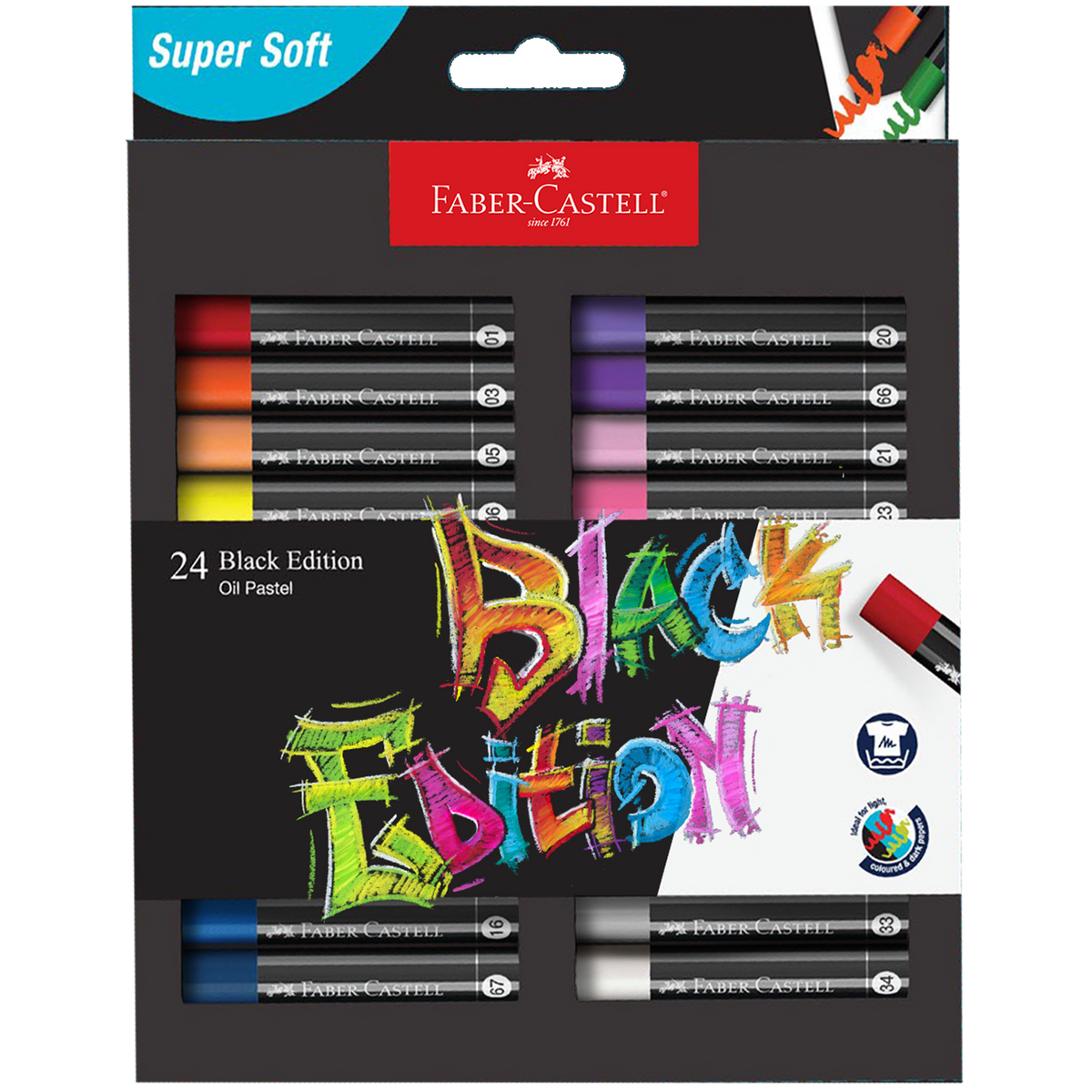24 Ct Black Edition Oil Pastels