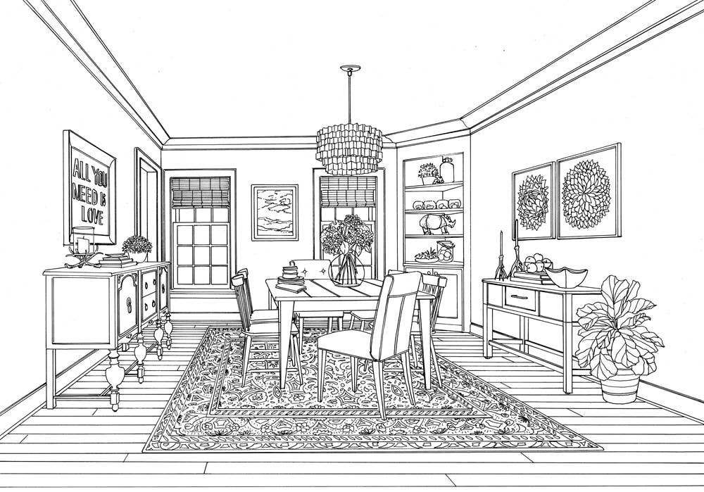 Color At Home- a Young House Love adult coloring book