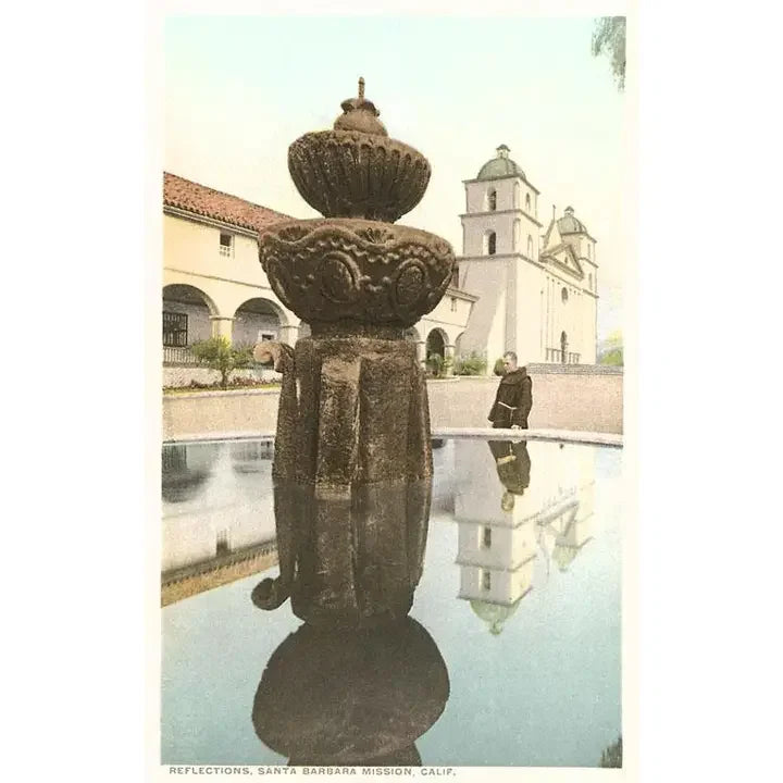 Mission and Fountain Santa Barbara Magnet