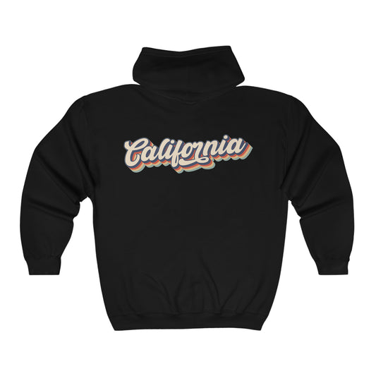 Retro California Unisex Heavy Blend™ Full Zip Hooded Sweatshirt