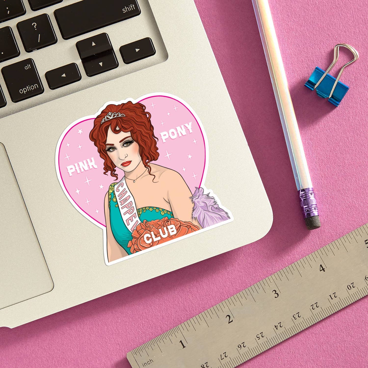 Chap Pink Pop Star Die Cut Sticker
