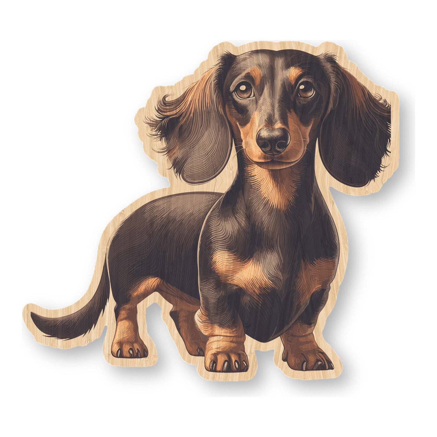 Dachshund - Dog Bamboo Wood Sticker
