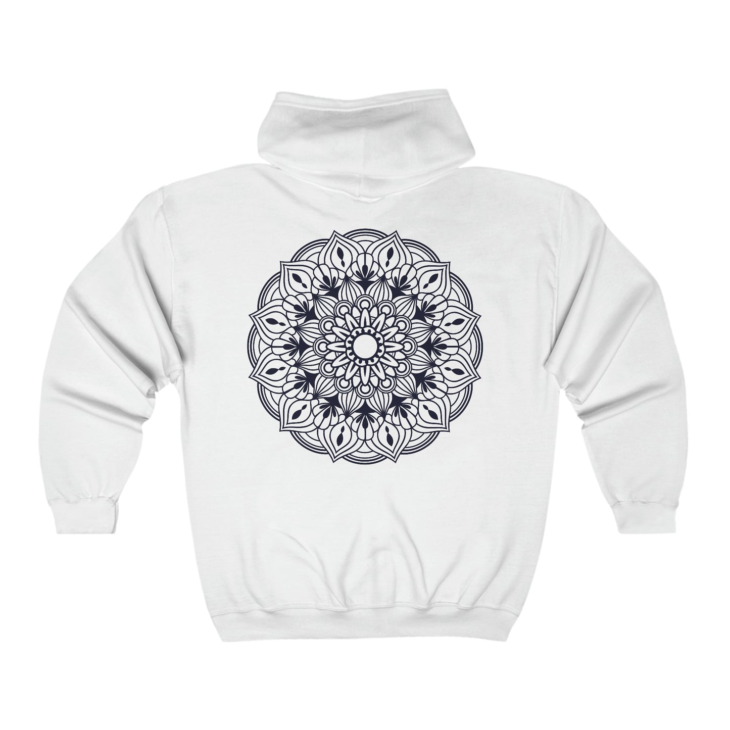 Mandala Coloring Unisex Heavy Blend™ Full Zip Hooded Sweatshirt