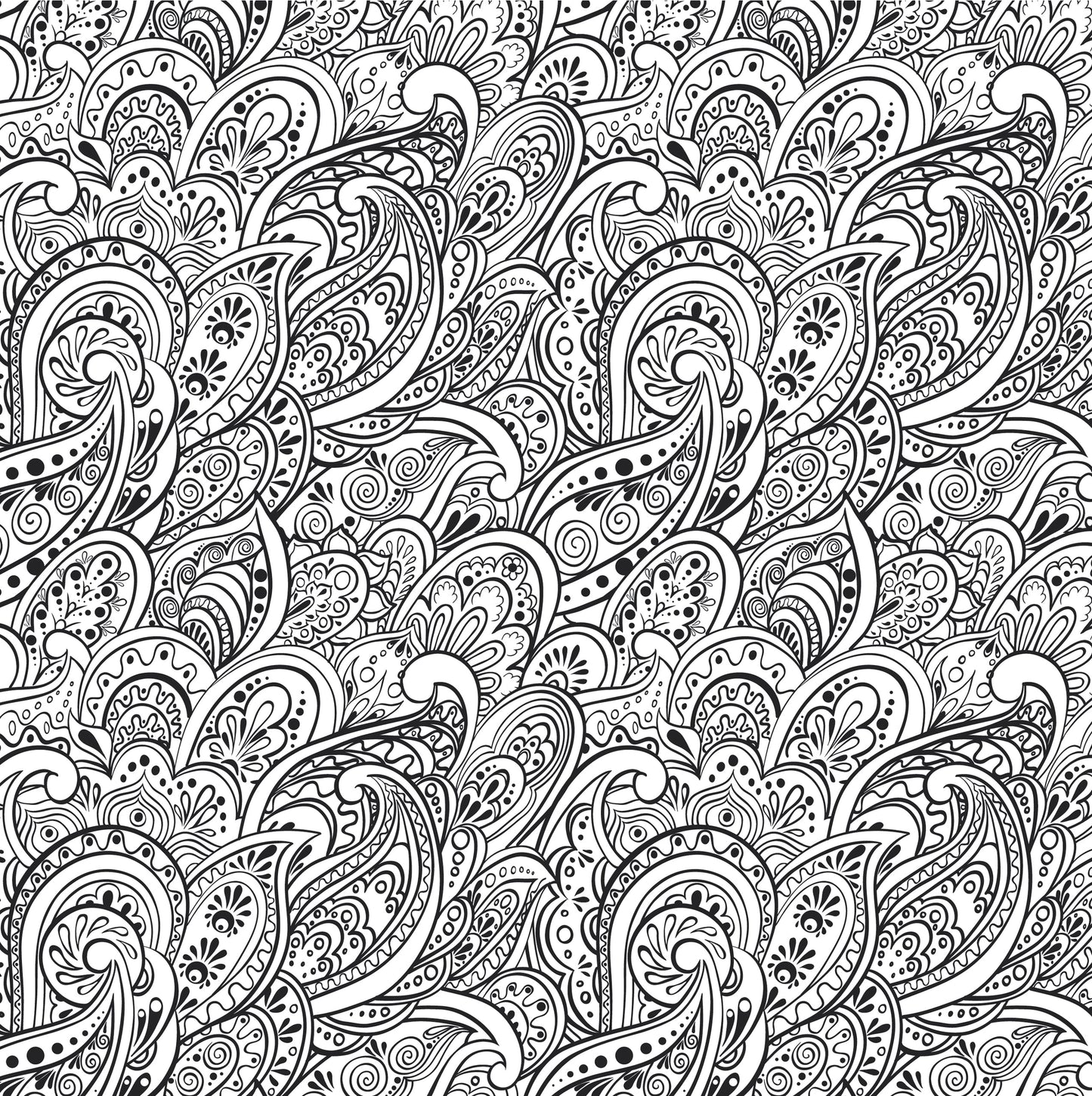 Peaceful Paisleys Artists Coloring Book
