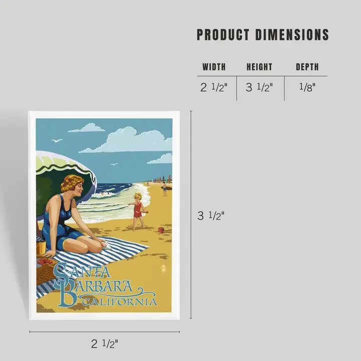 Beach Picnic Santa Barbara Magnet