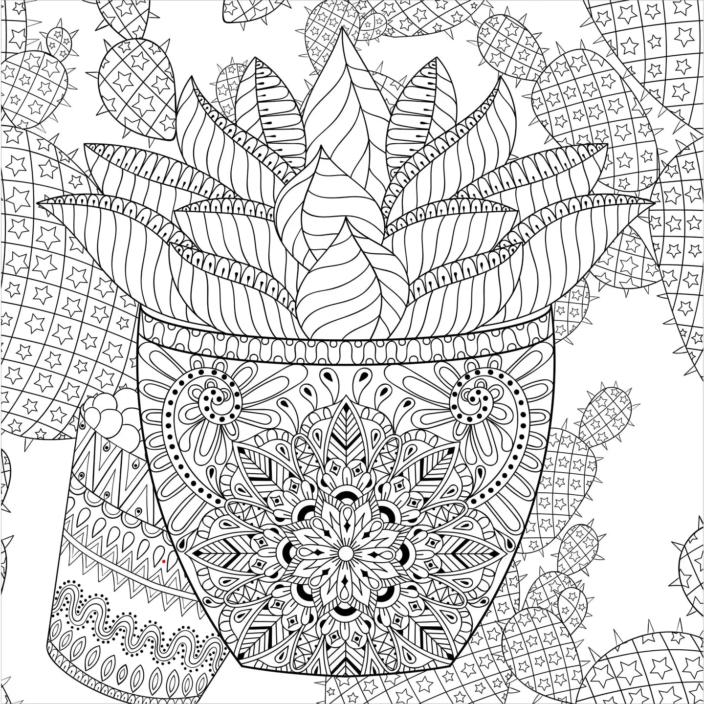 Succulents Artists Coloring Book