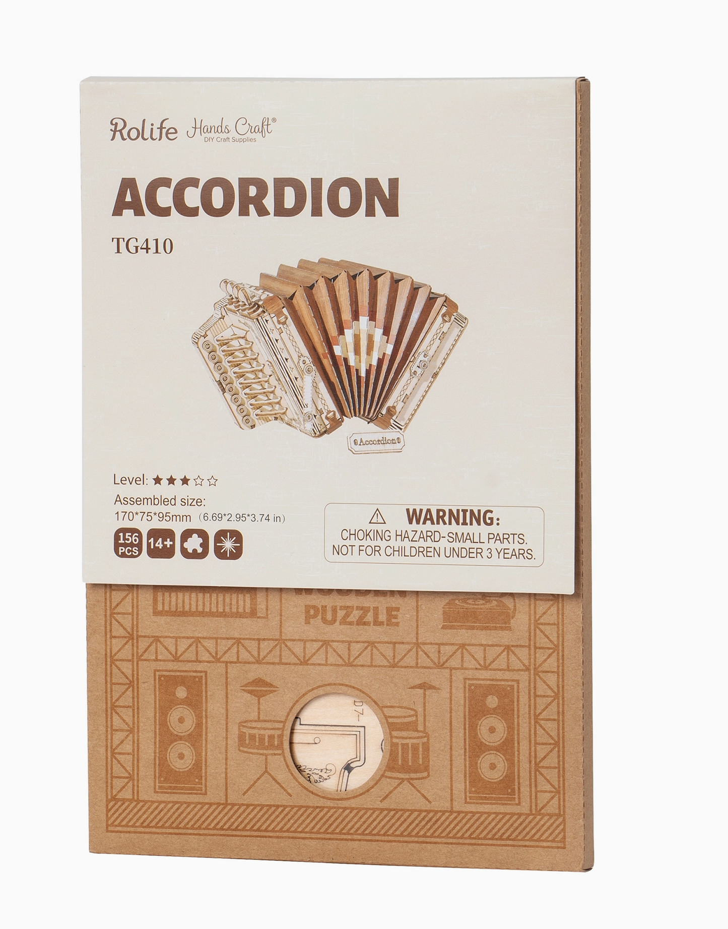 3D Wooden Puzzle - Accordion