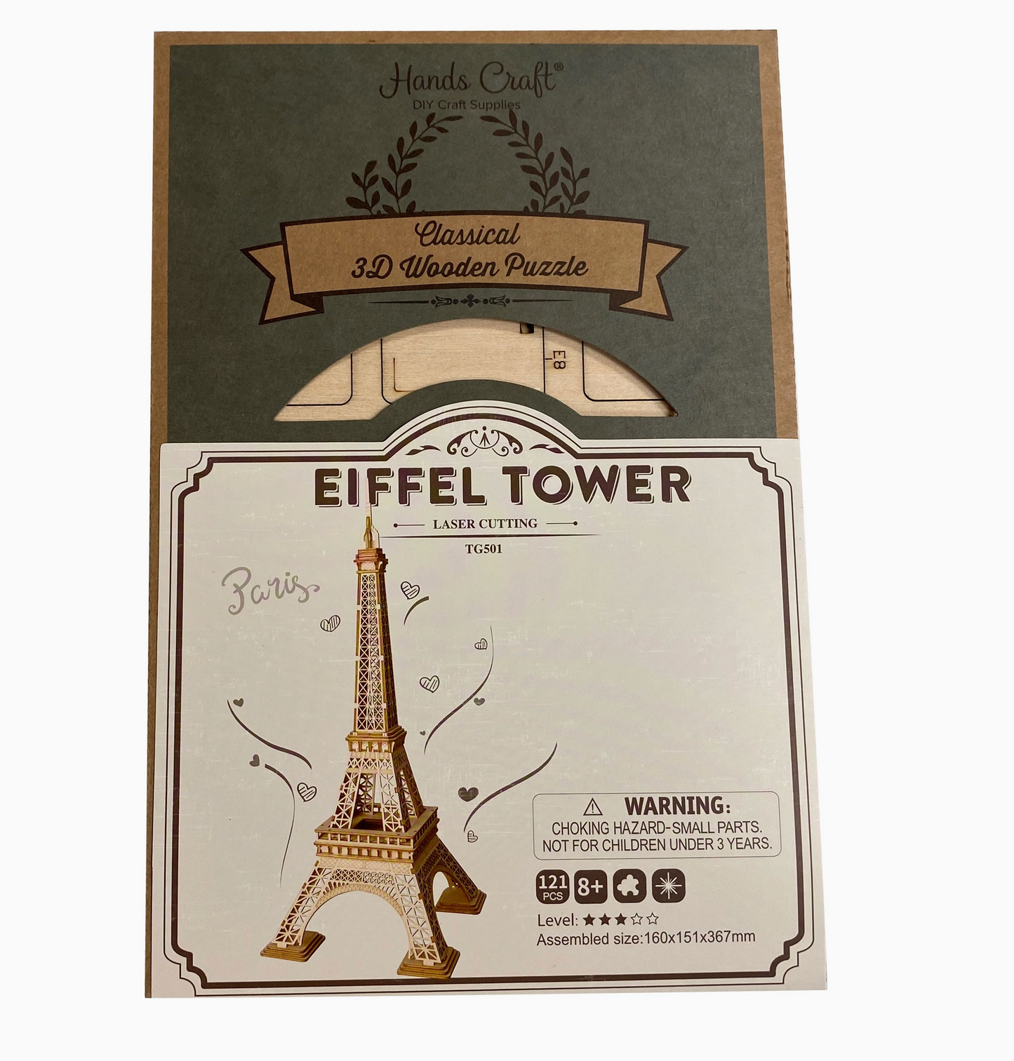 3D Wooden Puzzle - Eiffel Tower