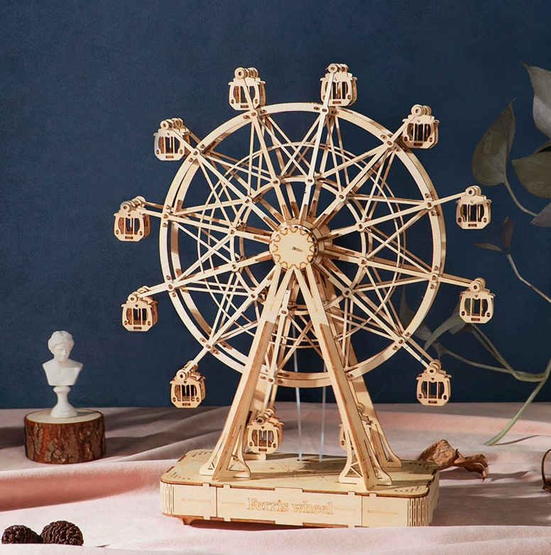 3D Wooden Puzzle - Ferris Wheel Music Box
