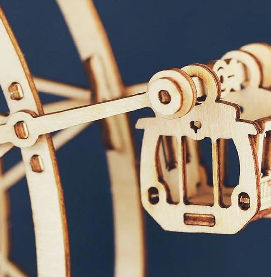 3D Wooden Puzzle - Ferris Wheel Music Box