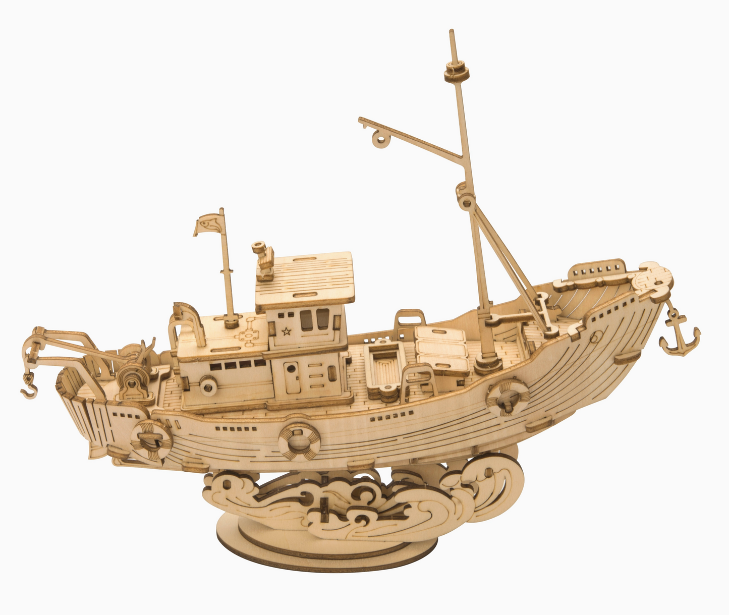 3D Wooden Puzzle - Fishing Ship