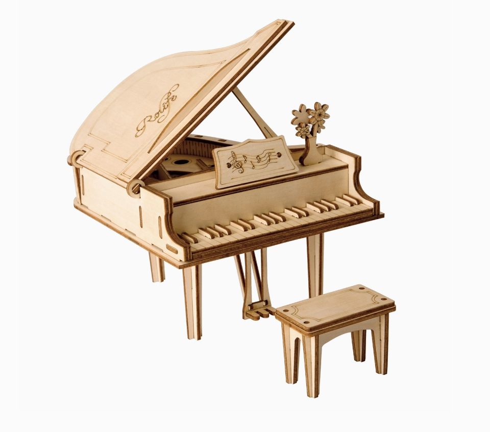 3D Wooden Puzzle - Grand Piano