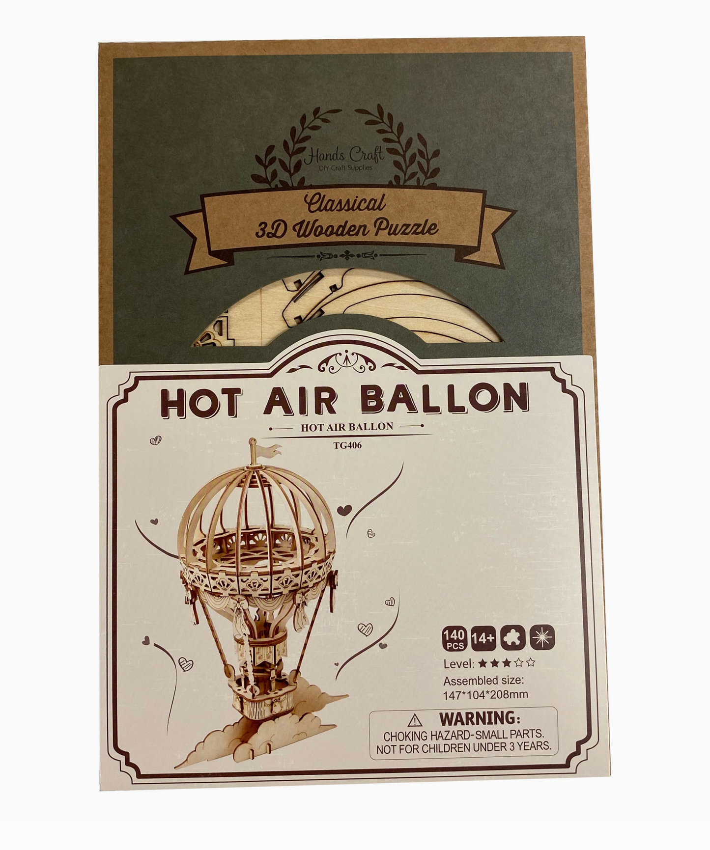 3D Wooden Puzzle - Hot Air Ballon