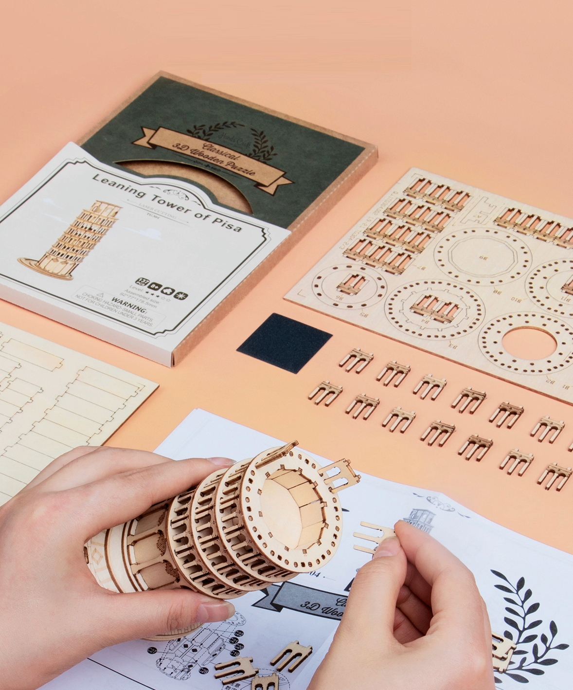 3D Wooden Puzzle - Leaning Tower of Pisa