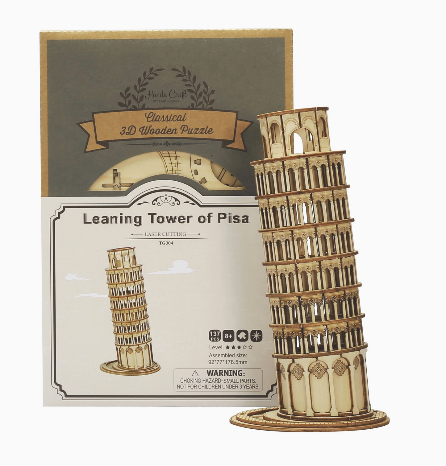 3D Wooden Puzzle - Leaning Tower of Pisa