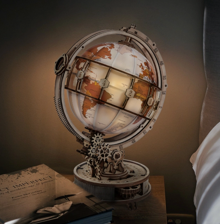 3D Wooden Puzzle - Luminous Globe