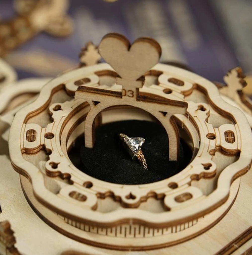 3D Wooden Puzzle - Mechanical Music Box