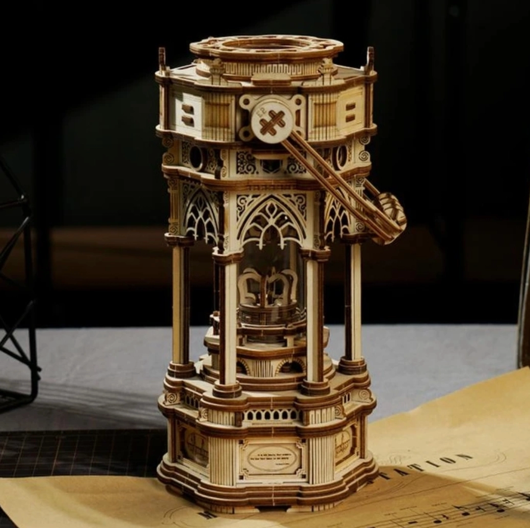 3D Wooden Puzzle - Mechanical Music Box