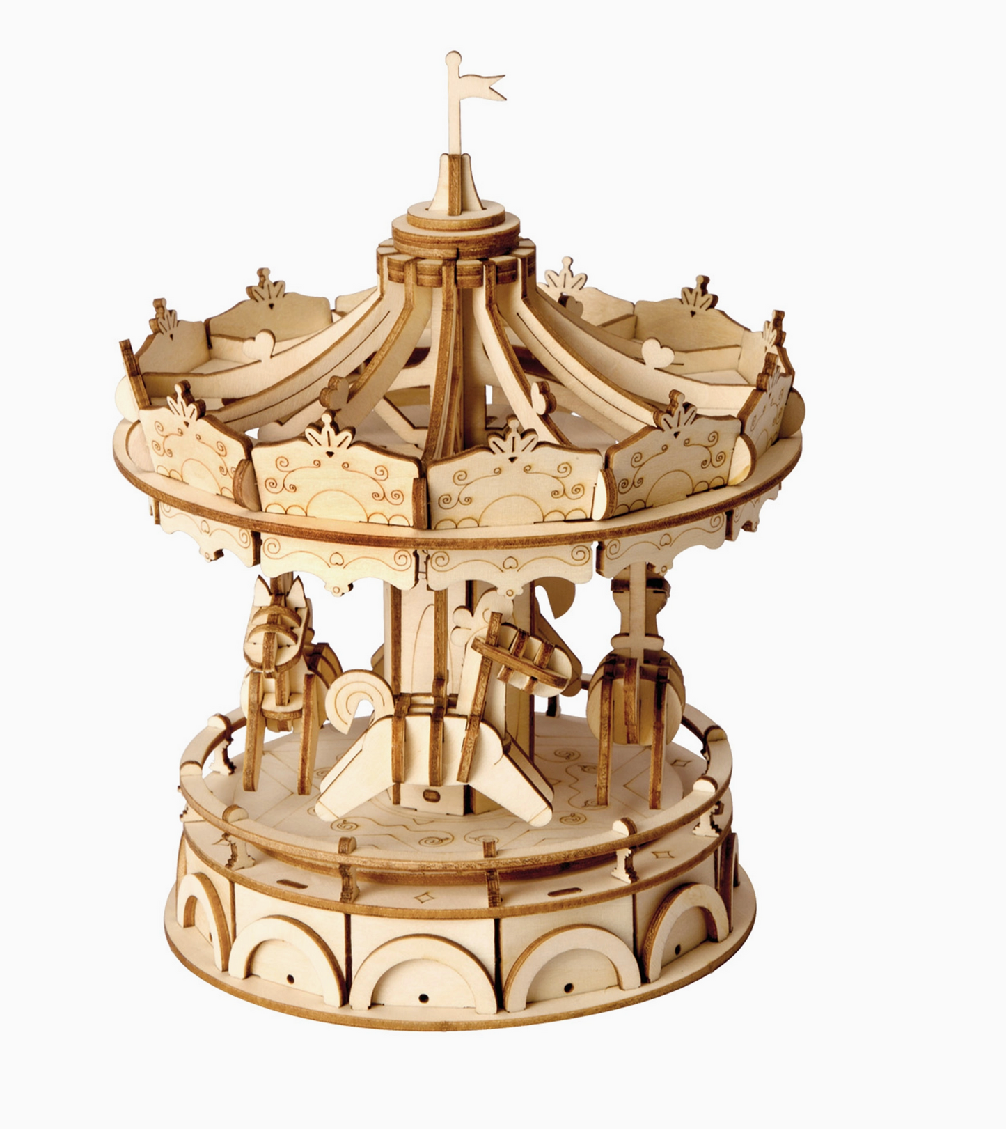 3D Wooden Puzzle - Merry Go Round