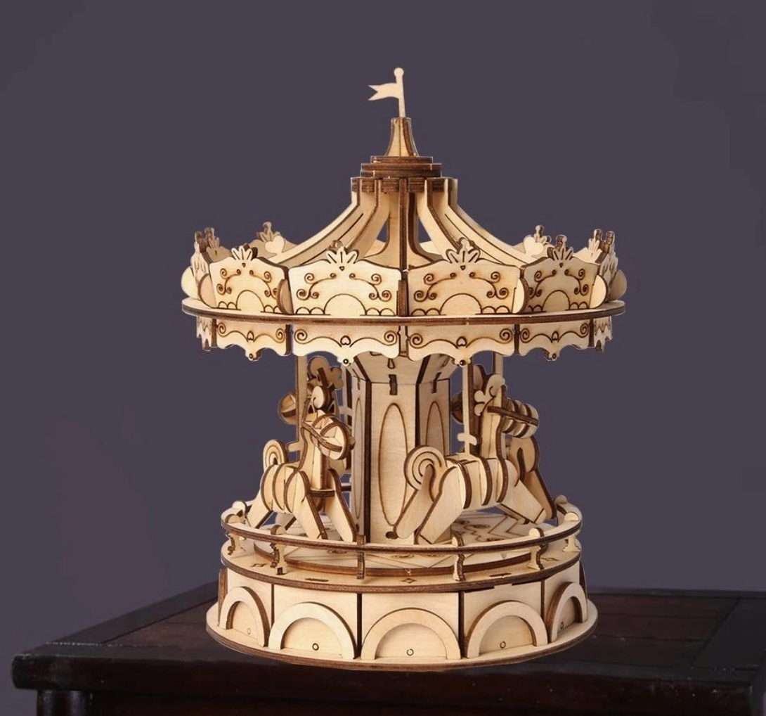 3D Wooden Puzzle - Merry Go Round