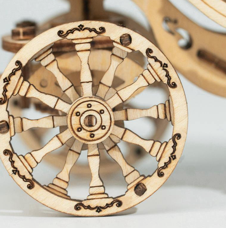 3D Wooden Puzzle - Pumpkin Cart