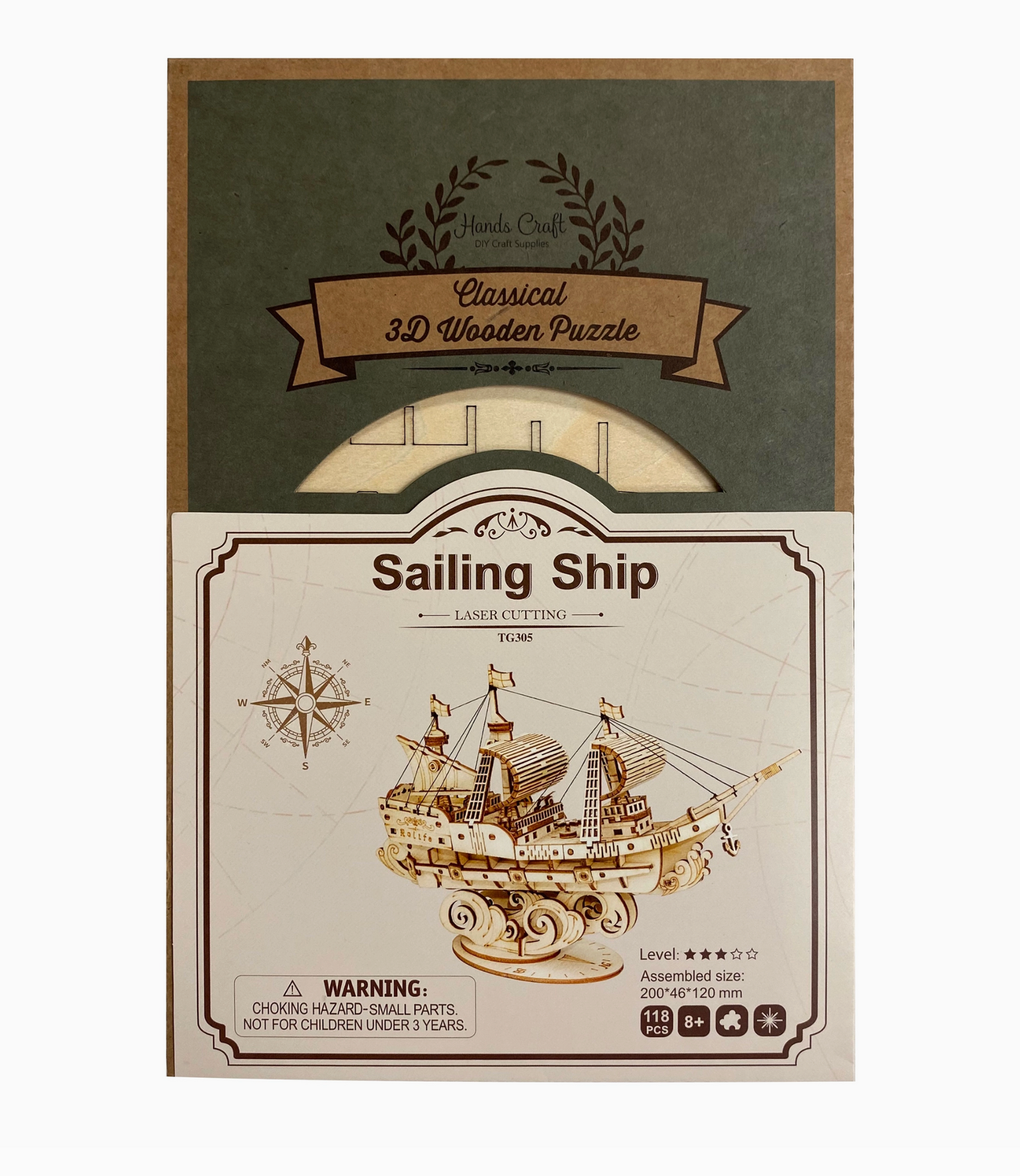 3D Wooden Puzzle - Sailing Ship