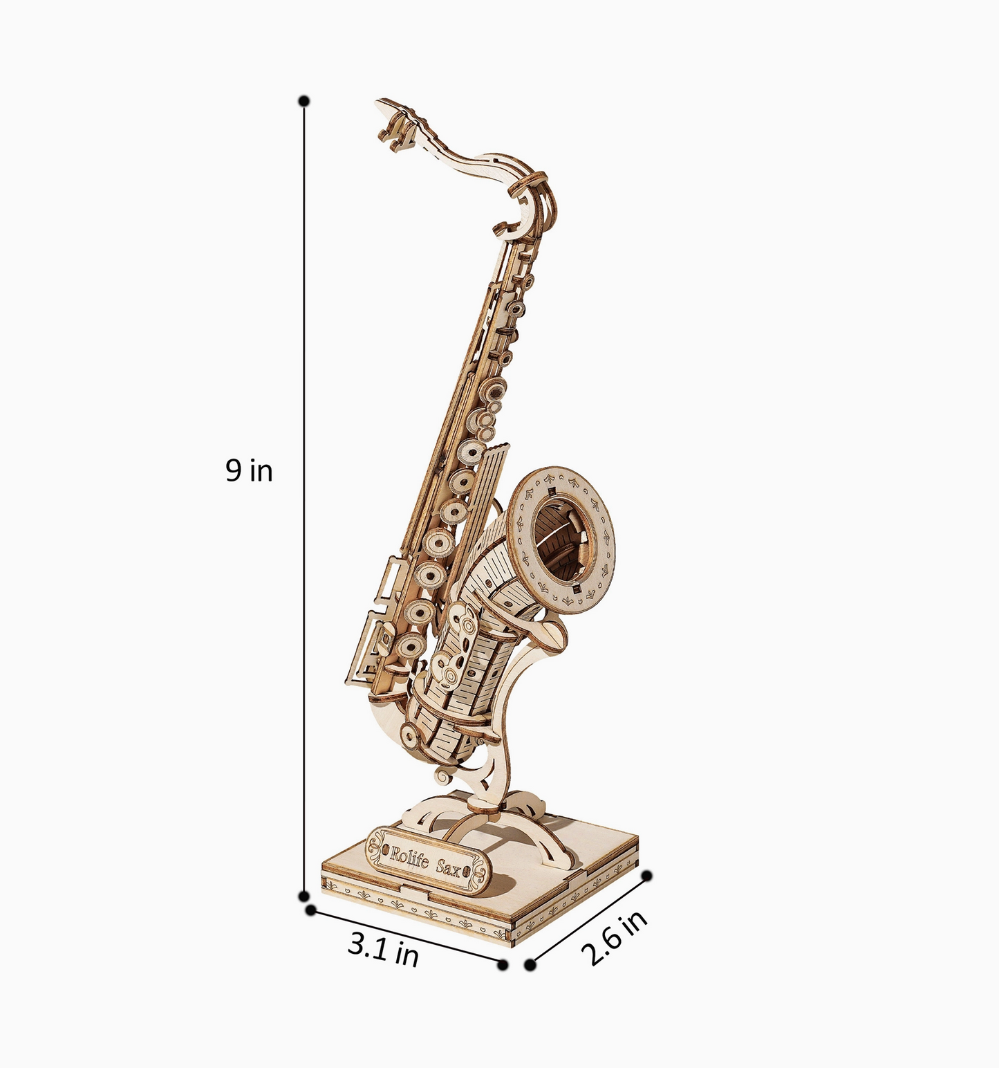 3D Wooden Puzzle - Saxophone
