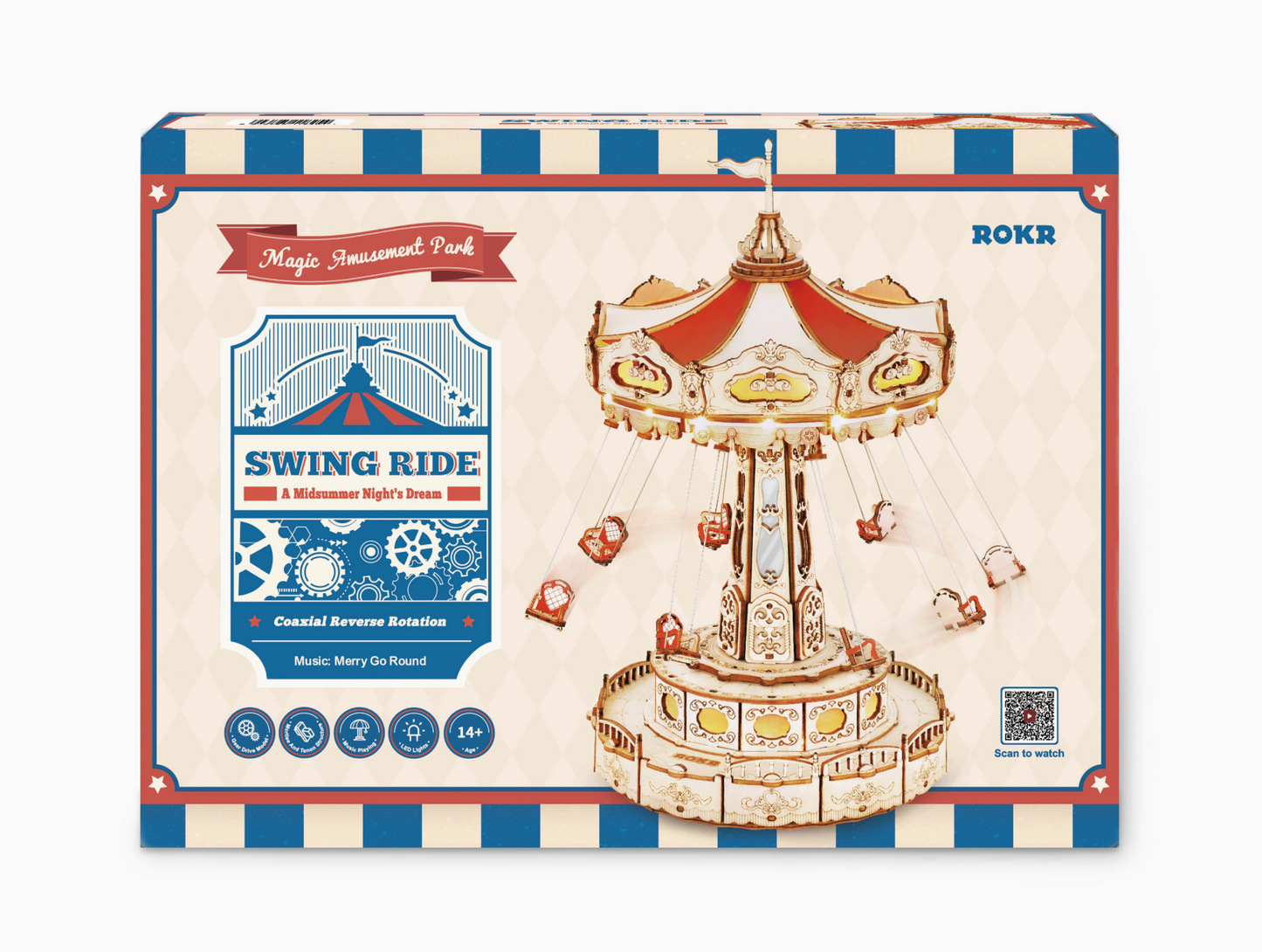 3D Wooden Puzzle - Swing Ride