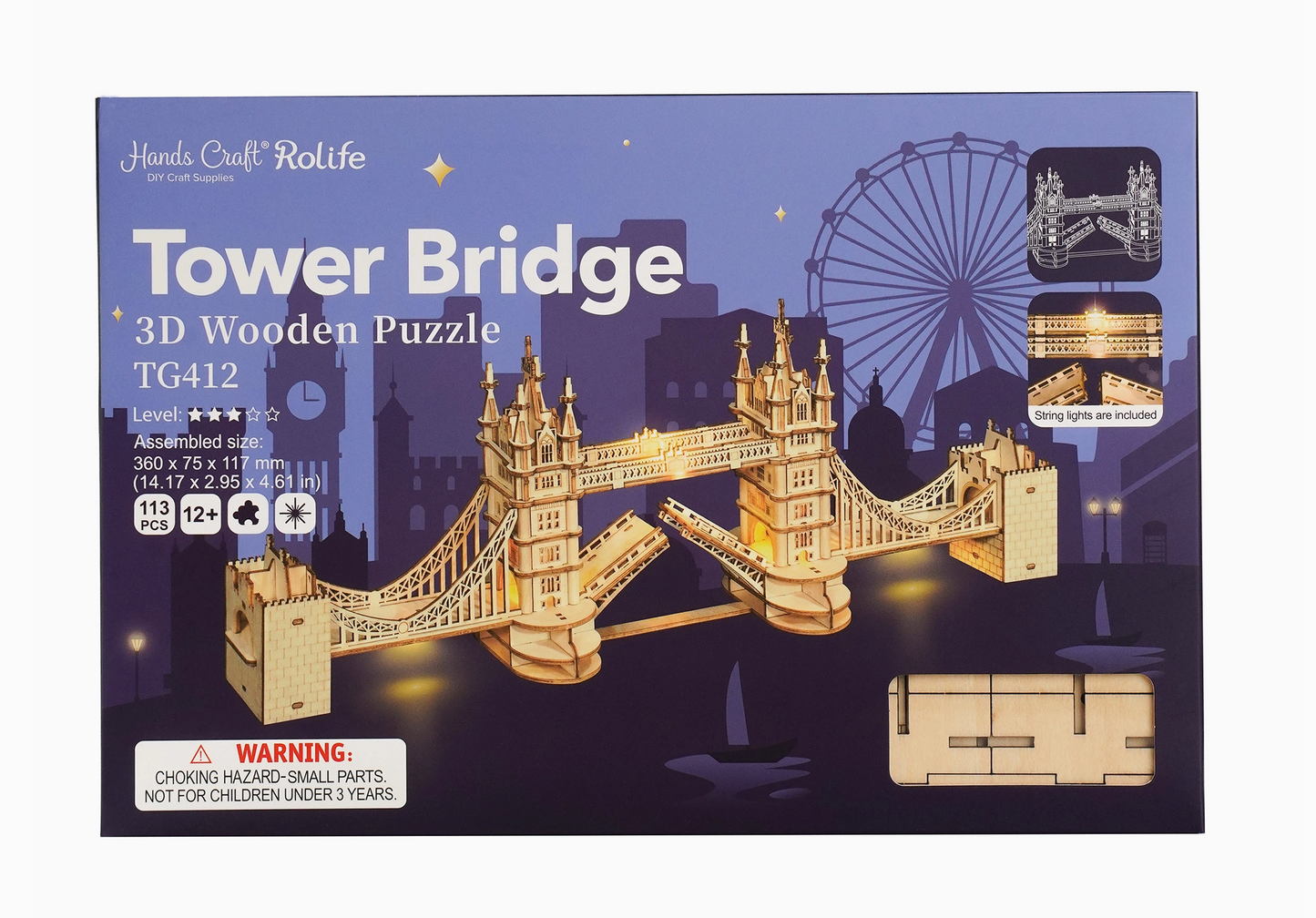 3D Wooden Puzzle - Tower Bridge