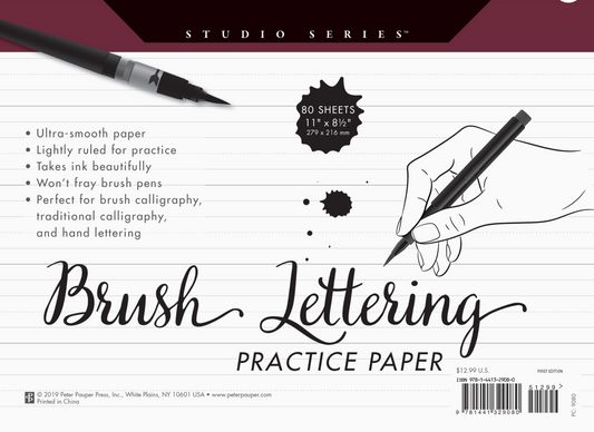 Brush Lettering Practice Paper