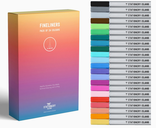 Colored Fineliner Pens - Set of 24