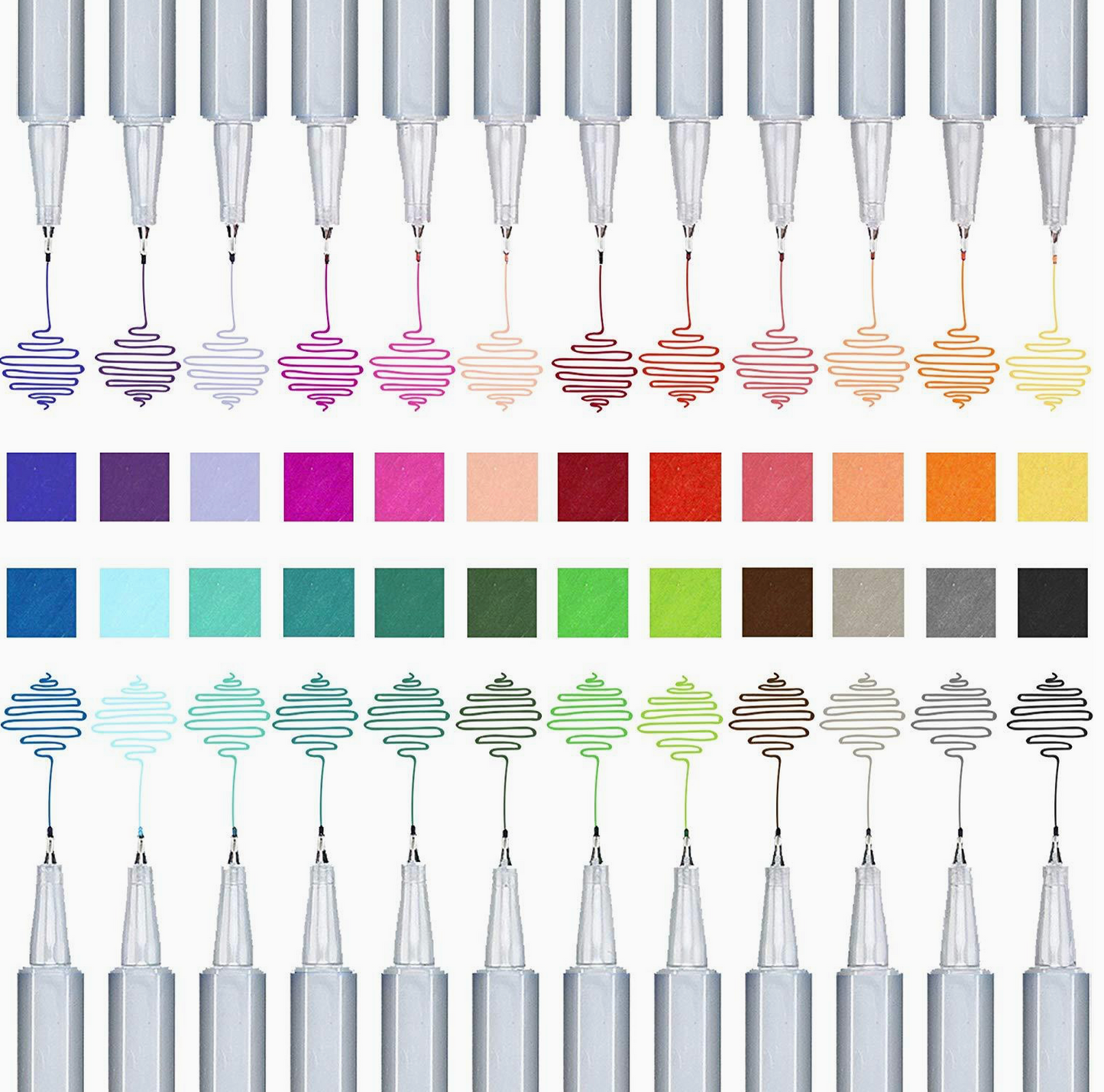 Colored Fineliner Pens - Set of 24