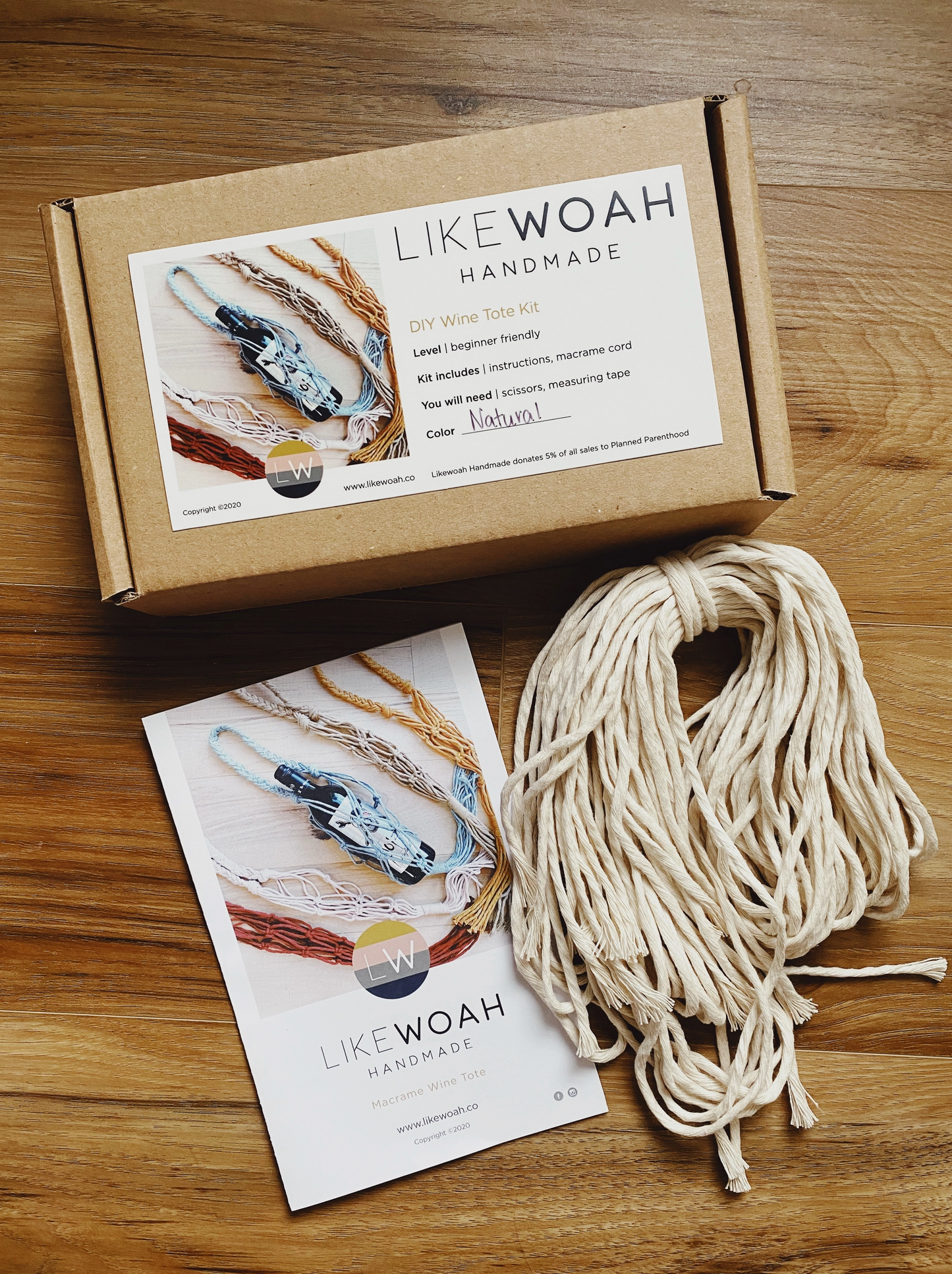 DIY Macrame Wine Tote Kit